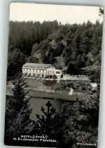Litomerice Leitmeritz 1938 Foto AK Hotel Zahori Sv. Janskych Proudech