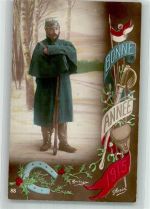 WK I Uniform Bonne année 1915 Militär Frankreich Foto AK