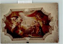 W8766 Großheubach Kloster Engelberg Innenaufnahme Deckengemälde Mariä Verkündigung in der Wallfahrtskirche Gemälde FOTO KEINE AK
