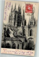 Burgos 1906 Foto AK Kathedrale Marke bildseitig