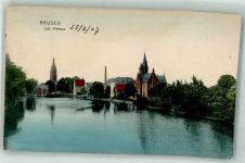 Bruges Brügge 1907 Foto AK Lac d´Amour