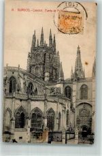 Burgos 1920 Foto AK Kathedrale Marke Bildseitig