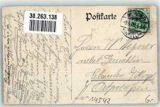 14542 O1501 Werder Havel 1909 - Baumblüte Aufgang Restaurant Bismarckhöhe Gasthaus Fahne Schwarz-Weiß-Rot