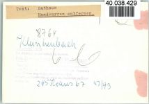 63924 W8764 Kleinheubach FOTO KEINE AK Rathaus