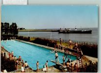 25541 W2212 Brunsbüttel FOTO KEINE AK Freibad Einfahrt Nord-Ostsee-Kanal Schwimmbad