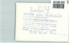 W4799 Borchen Drehscheibentelefon Hotel Pfeffermühle Telefon FOTO KEINE AK