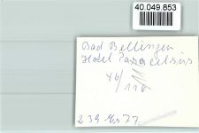 79415 W7848 Bad Bellingen , Baden FOTO KEINE AK Hotel Parcelsus