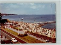 23629 W2401 Haffkrug FOTO KEINE AK Strand Strandkörbe Seebrücke