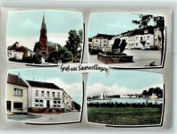 66793 W6632 Saarwellingen - Ortsansichten Kirche Freibad 4-Bildaufnahme
