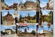 74889 W6920 Sinsheim , Elsenz - Rathaus , Krankenhaus , Hauptstrasse
