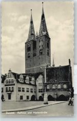 39576 O3500 Stendal - Rathaus Kirche Fußgänger