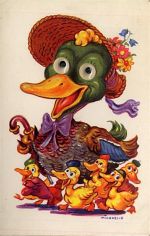 Ente mit Wackelaugen sign. Michaelis Mechanik