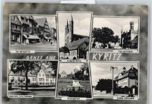 16866 O1910 Kyritz , Prignitz - Platz Kirche Schule