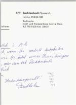 97848 W8771 Rechtenbach , Spessart