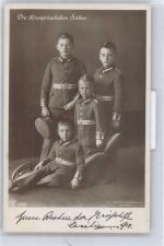 seine Söhne Adel Kronprinz Wilhelm