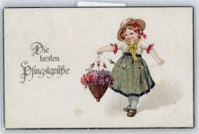 Mädchen mit Blumen Pfingsten