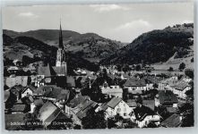 79677 W7869 Schönau im Schwarzwald - Berg panorama Kirche