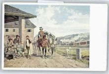Ostmarkt No.38 Postbote Künstlerkarte