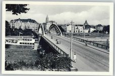 32423 W4950 Minden , Westf - Brücke Fluss Schiff