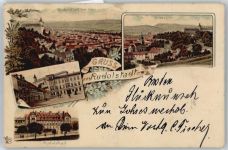 07407 O6820 Rudolstadt - Markt, Rudolsbad, Blick vom Hain