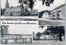 16818 O1951 Wustrau - Kirche, Bootsanleger, Siedlung