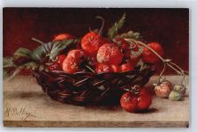 Erdbeeren , Stilleben Billing, M.