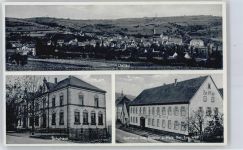 74834 W6957 Dallau , Kr Mosbach, Baden - Gasthaus und Pension zur Pfalz, Bes. Eug. Wolf, Schulhaus