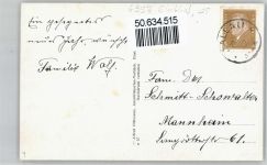 74834 W6957 Dallau , Kr Mosbach, Baden - Gasthaus und Pension zur Pfalz, Bes. Eug. Wolf, Schulhaus