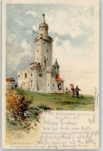 61389 W6384 Feldberg , Taunus Lithographie / Künstlerkarte Turm