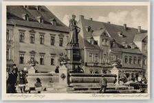 09456 O9300 Annaberg-Buchholz - Marktplatz, Barbara Uttmann-Denkmal