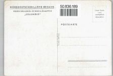 Dampfer Columbus Künstlerkarte