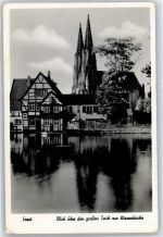 59494 W4770 Soest , Westf - Teichpartie, Wiesenkirche