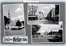 25746 W2240 Heide , Holst - Kirche, Ortspartie, Marktplatz