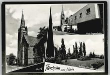 65439 W6093 Flörsheim am Main - Evangel. kirche Evangel. Jugendheim Krieger-Gedächtnis-Kapelle