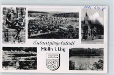23879 W2410 9Mölln , Kr Hzgt Lauenb - Gesamtansicht, Eulenspiegelbrunnen, Schmalsee, Kirche
