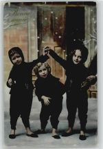 Kinder Neujahr Schornsteinfeger 1908