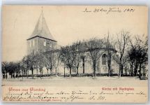 25836 W2256 Garding - Kirche, Marktplatz