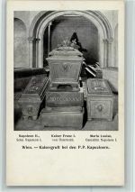 Kaisergruft bei den P. P. Kapuzinern Innenaufnahme Napoleon II. Kaiser Franz I. Maria Louise