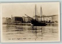 Split Spalato 1929 - Ansicht vom Meer Segelschiff