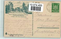 08321 O9416 Burkhardtsgrün b Aue, Sachs Künstlerkarte Rückseite: Auersberghaus 1926 AK