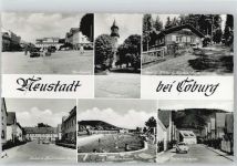 96465 W8632 Neustadt b. Coburg - Marktplatz Stadtkirche Arnold-Hütte Aussichtsturm Gerhard-Hauptmann-Anger Schwimmbad Am Kalmusrangen