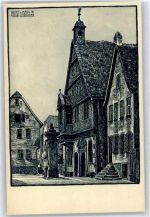 63939 W8767 Wörth a. Main - Rathaus, gezeichnet von Architekt Alois Leibinger München