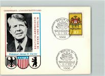 Gedenkkarte US Präsident Carter Besuch Ganzsache Ganzsache