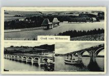 59494 W4770 Soest , Westf - Sperrmauer Delecker Brücke Körbecker Brücke Möhnesee
