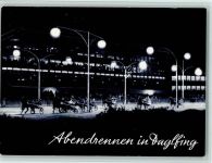 W8000 Daglfing Abendrennen beleuchtet Trabrennbahn Pferderennen 1979