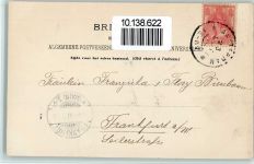 Das Königl. Brautpaar AK Adel Niederlande 1900 Gebrauchsspuren