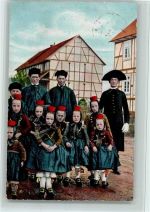 Schwälmer Familie Trachten Schwälmer 1908
