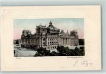 W1000 Berlin Mitte Reichstagsgebäude AK Passepartout 1901 Prägedruck