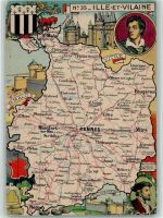 Rennes Nr. 35 Ille-et-Vilaine - AK Landkarte 1959