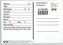Donald Duck CB Station - Bad Dürkheim Qsl-Karte 1981